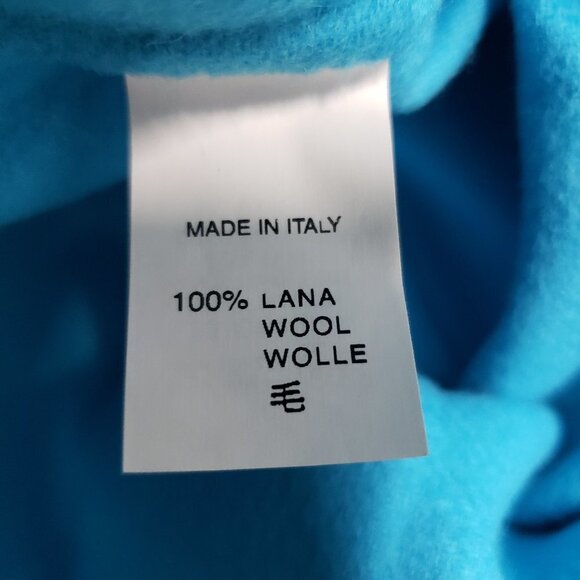 Averado Bessi Designer 100% Wool Coat Turquoise Blue NWT size 14 - Picture 13 of 14